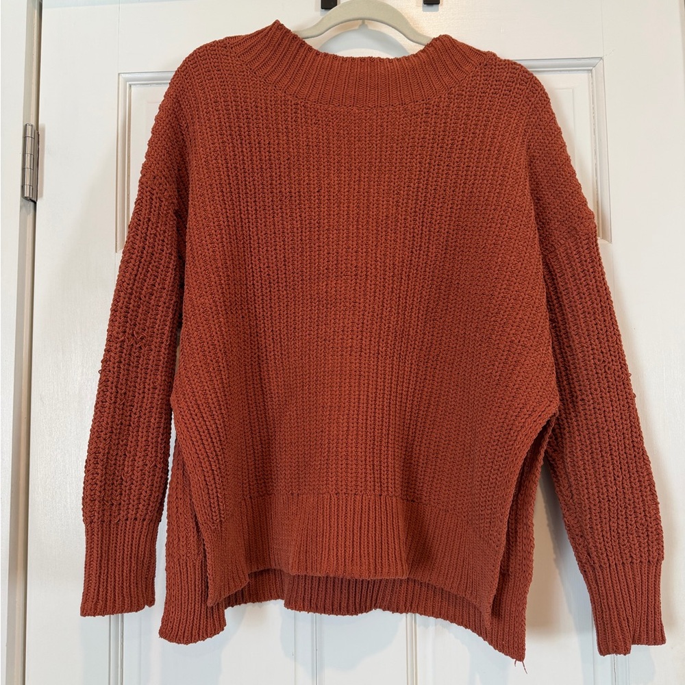 Aerie Terracotta Orange Women's Crew Neck Sweater